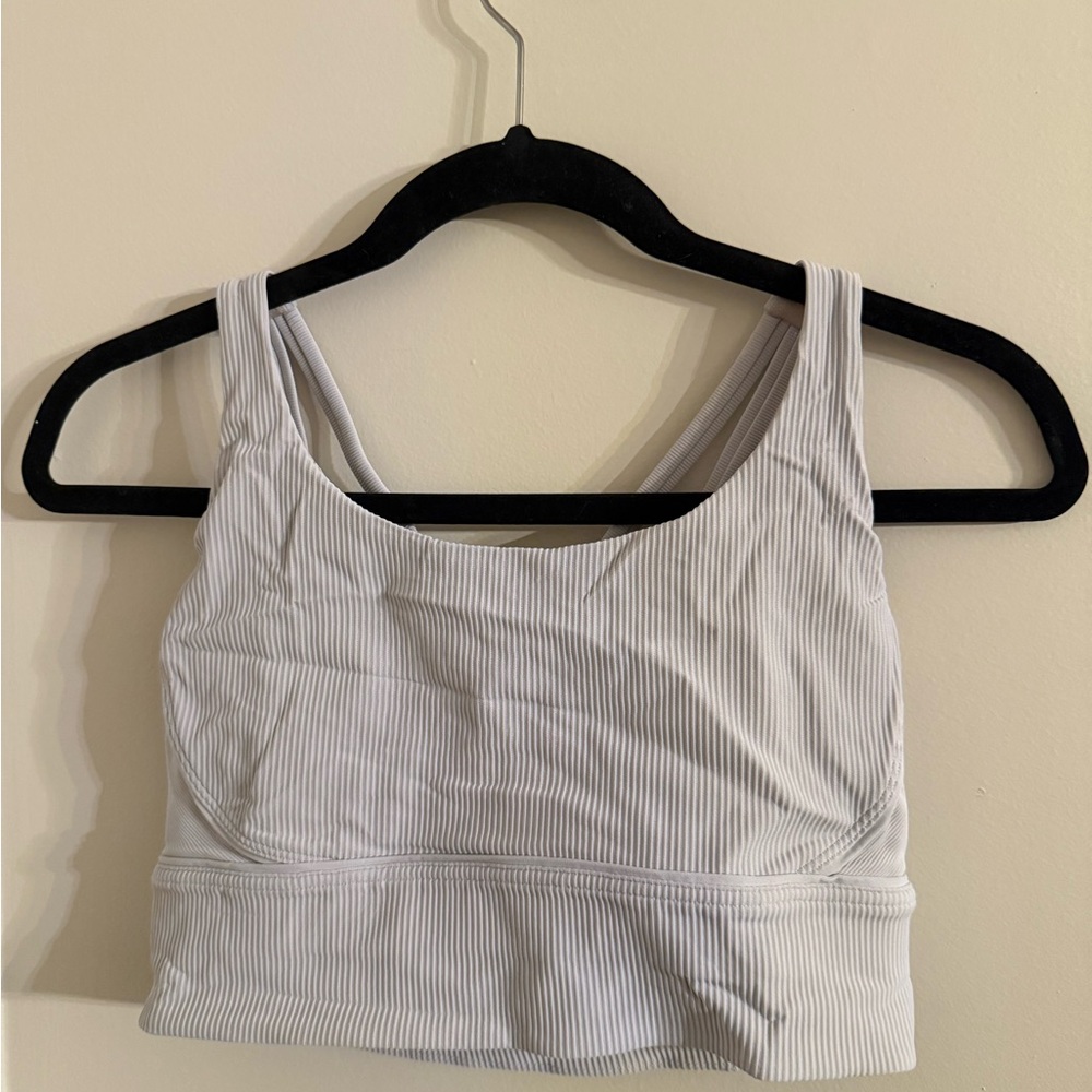 Lululemon Longline Energy Bra Ribbed-Lavender